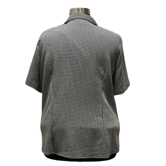 NWT Allison Daley 2 Piece Gingham Black & White 2 Piece Embroidered Top Set - Picture 3 of 7